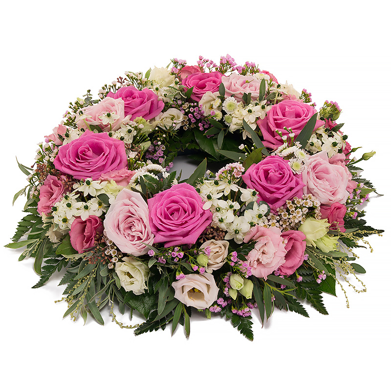 Pink and White Wreath